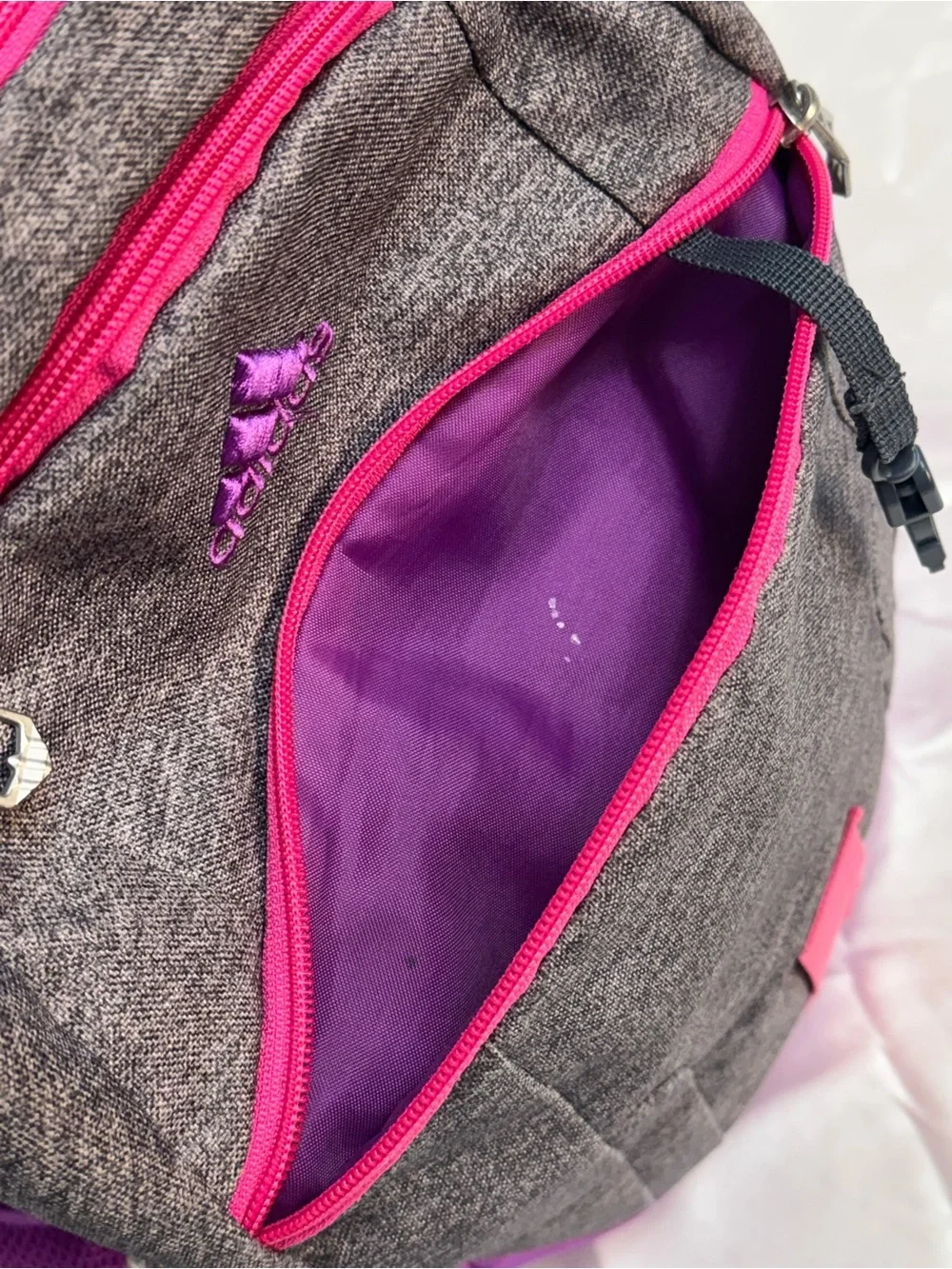 Adidas Foundation Multi-Compartment Backpack Purple Pink Gray
